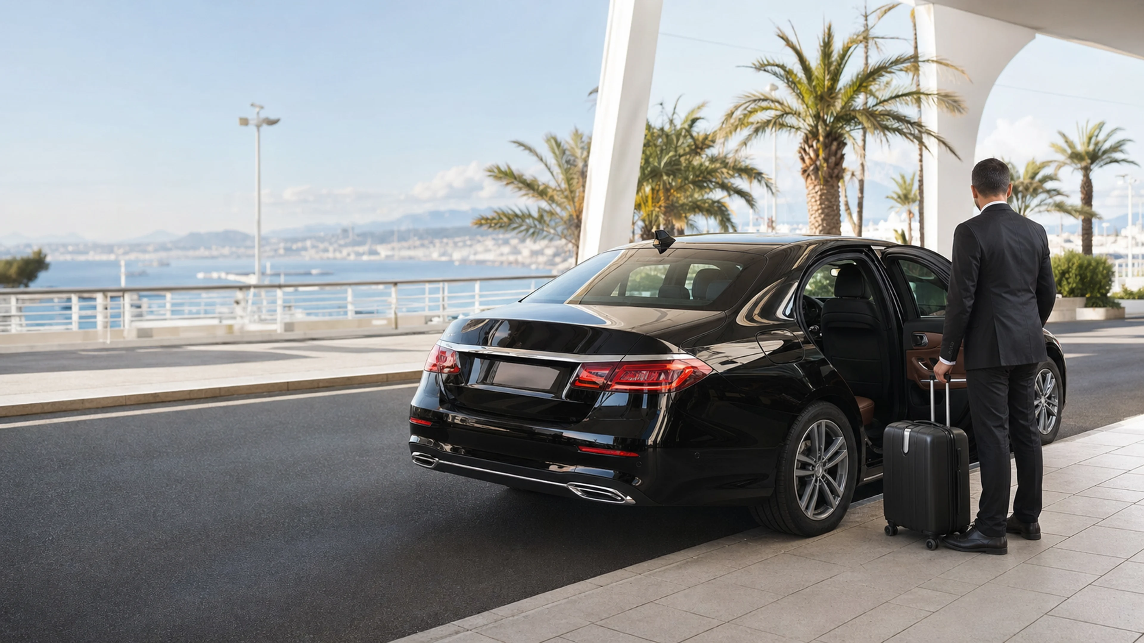Premium chauffeur arrival service on the French Riviera